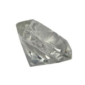 Beautiful Glass 8 oz Paper Weight Shaped Like Diamond Possible Crystal?